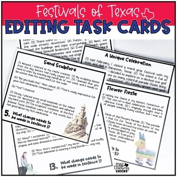 Preview of Festivals of Texas - Editing Practice
