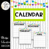 Festive Calendar Music Classroom Decor