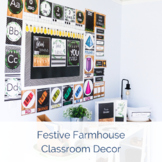 Festive Farmhouse Classroom Decor Bundle {EDITABLE}