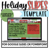 Festive Holiday Morning Slides / Daily Slide Template (for