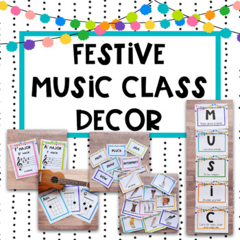 Preview of Festive Music Classroom Decor Bundle