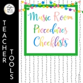 Festive Music Room Procedures Checklist Editable Music Cla