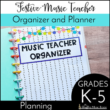 Preview of Festive Music Teacher Organizer and Planner