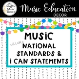 Festive National Standards & I Can Statements Editable Mus