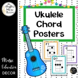 Festive Ukulele Chord Posters Music Classroom Decor