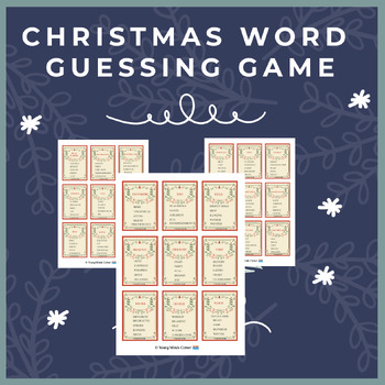 Festive Word Guessing Game: A Christmas Challenge for 1st Graders to 8th Graders