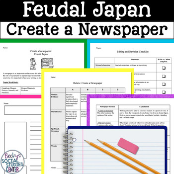 Preview of Feudal Medieval Japan Samurai Newspaper Project