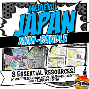 Preview of Medieval Japan Resources Bundle: Interactive Notebook Bundle - Independent Work 