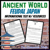 Feudal Japan Text W/ Comprehension Worksheets & Vocabulary Packet