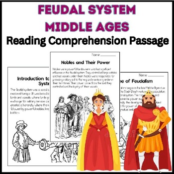 Preview of Feudal System Reading Comprehension Worksheet Middle Ages