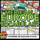 Feudal or Medieval Europe Interactive Vocabulary -Both Pap