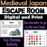 Feudal or Medieval Japan Activity Escape Room