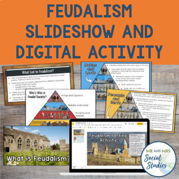 Preview of Feudalism Slideshow and Digital Activity | Feudal System Google Slideshow
