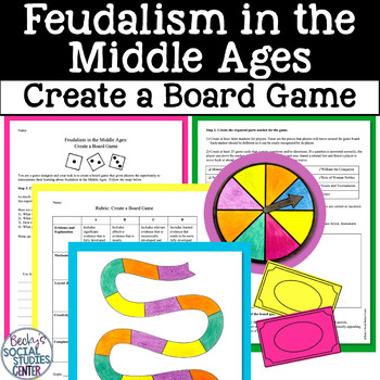 Preview of Feudalism in the Middle Ages Medieval Europe Board Game Project