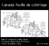 Feuille de coloriage : Les Canada et les provinces.