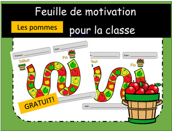 Preview of Feuille de motivation - Pommes
