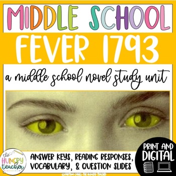 Preview of Fever 1793 by Laurie Halse Anderson Novel Study Reading Unit for Middle School