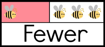 Preview of Fewer, Less, More, Same- Bee Activity