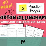 Ff Dictation Words and Sentences Orton Gillingham | Scienc