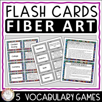 Preview of Fiber Art Flash (Study) Cards and Vocabulary Review Games