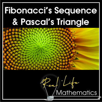 Preview of Fibonacci Sequence, Golden Ratio, Pascal Triangle - A Fun Summer activity!