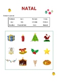 Ficha de trabalho sobre o Natal (Christmas vocabulary work