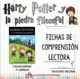 Fichas comprensión lectora libro Harry Potter y la piedra 