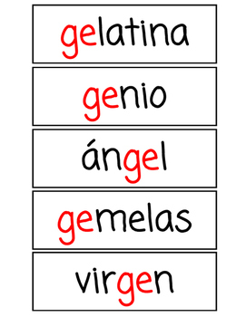Fichas palabras GA-GE-GI-GO-GU y GUE-GUI by Magdalena Perez | TPT