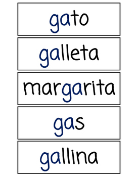 Fichas palabras GA-GE-GI-GO-GU y GUE-GUI by Magdalena Perez | TpT
