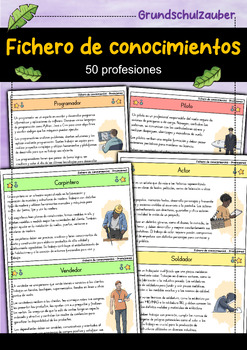Preview of Fichero de conocimientos - 50 profesiones para la orientación profesional