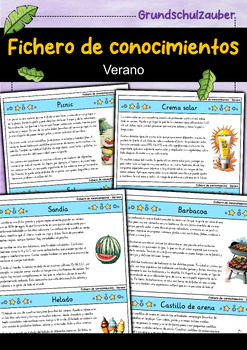 Preview of Fichero de conocimientos - Verano (Español)