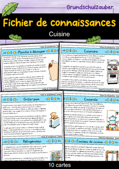 Preview of Fiches de connaissances - Cuisine (Français)