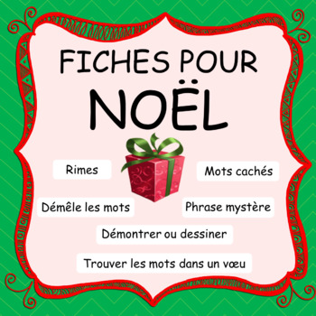 Preview of Fiches pour NOËL - French Christmas Worksheets