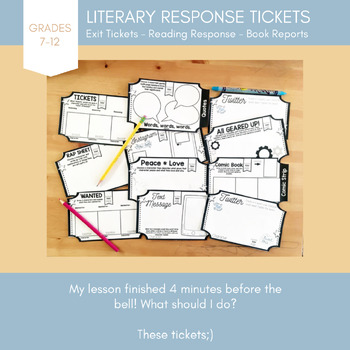 Preview of Fiction Bell Ringer/Exit Tickets: Literary Devices, Reading Comprehension