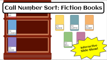 Preview of Fiction Book Call Number Sort