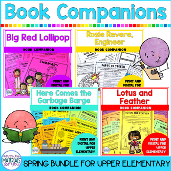 Preview of Fiction Book Companion Spring Digital and Print BUNDLE