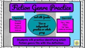 Preview of Fiction Genre Practice 