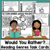 Reading Genres Fiction Would You Rather Task Cards