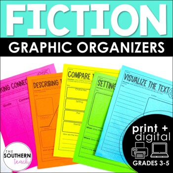 Preview of Fiction Graphic Organizers for Reading Response and Comprehension