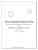 Fiction Independent Reading Activities  Grade 2 & Beginning 3rd