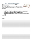 Fiction-Independent Reading Unit: 6 Day Resources (Customizable!)