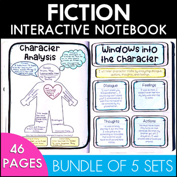 Preview of Fiction Interactive Notebook Pages - Bundle