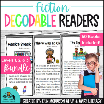 Preview of Fiction LIFT OFF! Decodable Readers COMPLETE Bundle- Levels 1, 2, & 3!