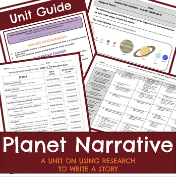 Preview of Fiction Narrative Essay with an Informational Twist_PLANET RESEARCH