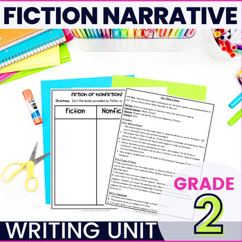 Preview of Fiction Narrative Writing Unit Grade 2 - Lesson Plans and Graphic Organizers