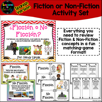 Preview of Fiction & Non-Fiction Activity Set (Spanish Version)