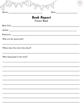 Preview of Fiction & Non-Fiction Book Report