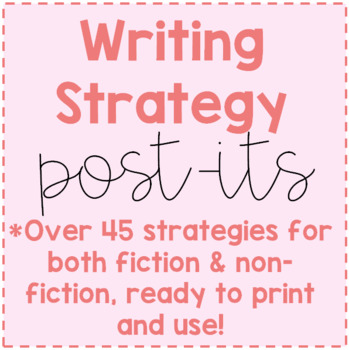 Preview of Fiction & Non-fiction Writing Strategy Post-Its