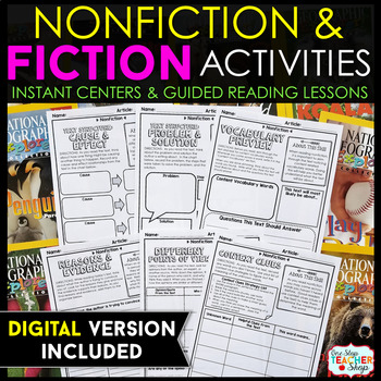 Preview of Fiction & Nonfiction Reading Comprehension Graphic Organizers - Reading Response