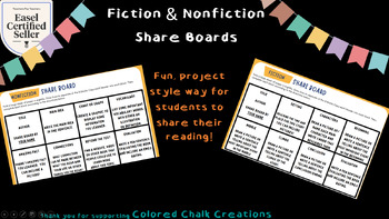 Preview of Fiction & Nonfiction Storyboard Projects